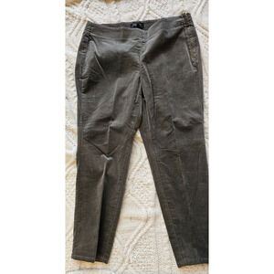 Talbots Heritage Straight Dress Pants Womens 14WP Petite Gray Velvet‎ 34x27